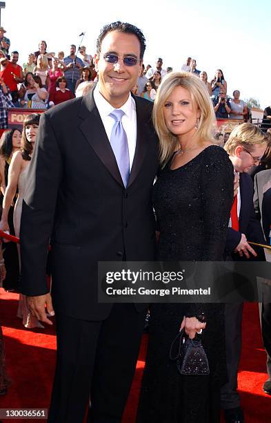 Brad Garrett and wife Jill Diven during The 55th Annual Primetime Emmy Awards - Access Hollywood Red Carpet at The Shrine Theater in Los Angeles,...