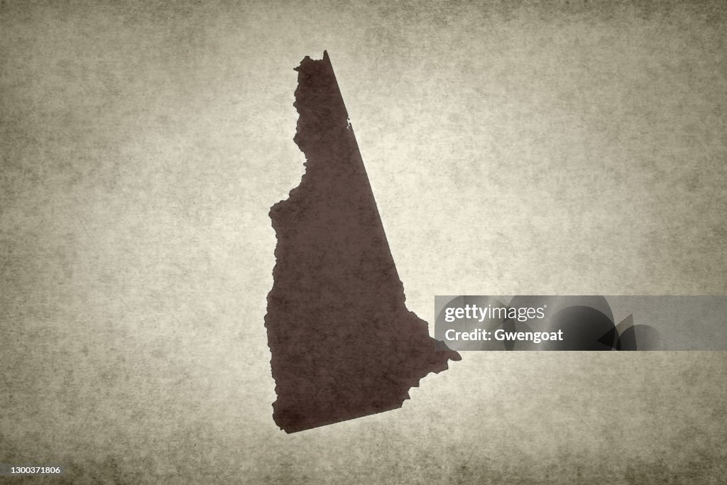 Grunge kaart van de staat New Hampshire