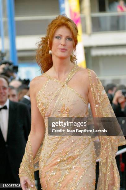 Angie Everhart during Cannes Film Festival 2004 - "2046" Premiere at Palais des Festivals in Cannes, France.