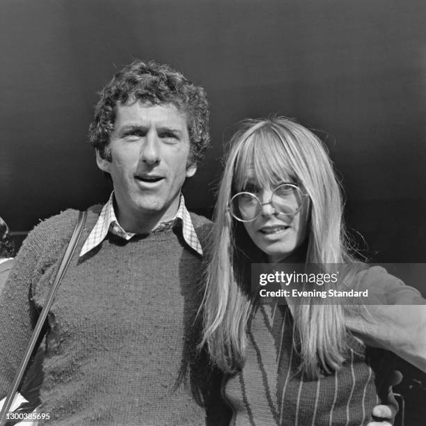 American actor Barry Newman and English actress Suzy Kendall, stars of the 1972 British action film 'Fear Is The Key', UK, 30th May 1972.
