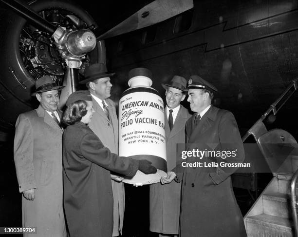 Radio station promotion with American Airlines and the polio vaccine 1955 in Nashville, Tennessee.