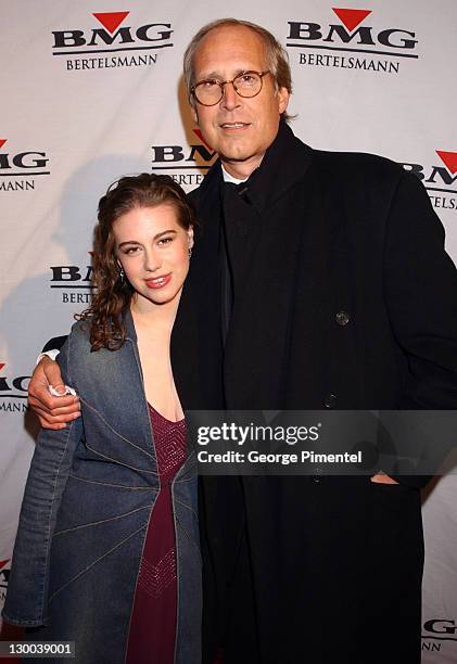 Chevy Chase and daughter Caley during The 45th Annual GRAMMY Awards - BMG After-Party - Arrivals at Gotham Hall in New York City, New York, United...