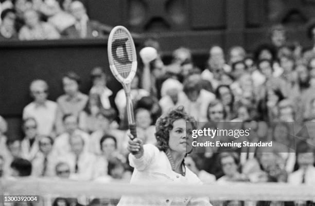 Australian tennis player Evonne Goolagong during the 1972 Wimbledon Championships in London, UK, July 1972.