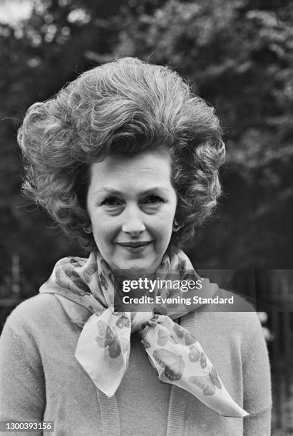 Raine, Lady Dartmouth , the wife of the 9th Earl of Dartmouth, UK, 28th July 1972. Born Raine McCorquodale, she later became Raine Spencer, Countess...