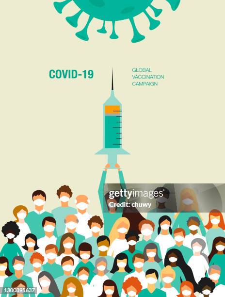 covid-19 vaccination campaign - coronavirus nurse stock illustrations