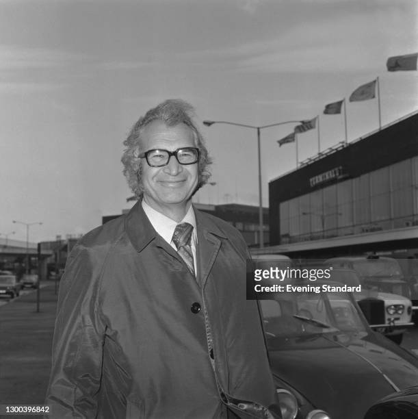American jazz pianist and composer Dave Brubeck at Heathrow Airport in London, UK, 9th November 1972.