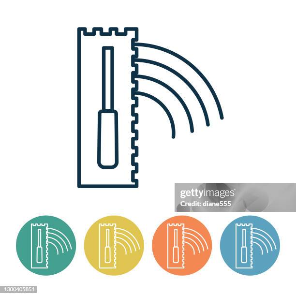 home improvement diy icon - plastering services stock illustrations