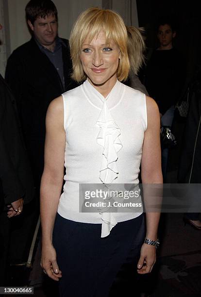 Edie Falco during 58th Annual Tony Awards Nominee Announcements at Hudson Theater in New York City, New York, United States.