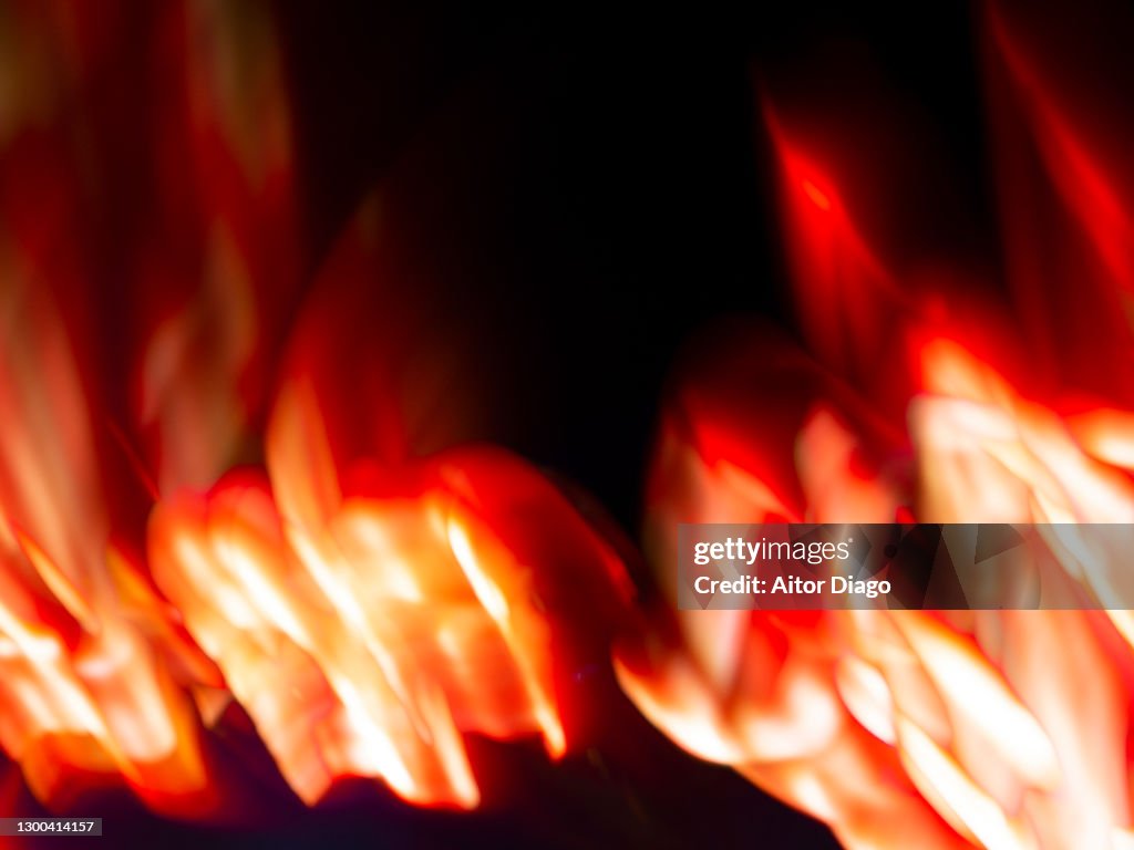 Hell concept represented by flames of fire. Creative image