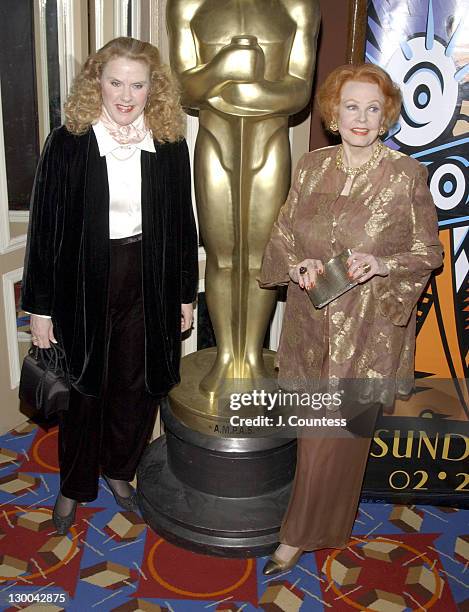 Celia Weston and Arlene Dahl during The Academy of Motion Picture Arts & Sciences 2004 Oscar Night Party at Le Cirque 2000 in New York City, United...