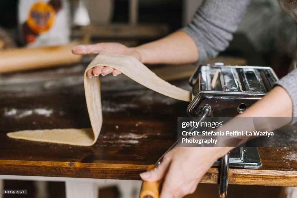 Woman Making Pasta