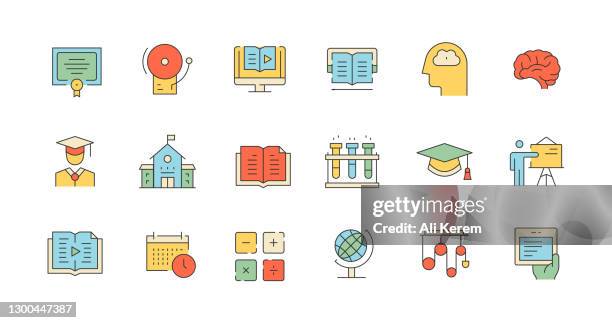 education, school, student, class, e-book icon design - continuing education stock illustrations