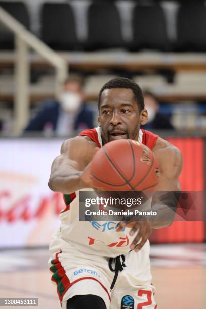 Jordan Crawford of Lokomotiv Kuban Krasnodar in action during the 7DAYS EuroCup match between Dolomiti Energia Trentino and Lokomotiv Kuban Krasnodar...