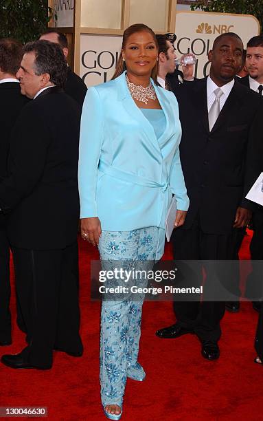 Queen Latifah during The 60th Annual Golden Globe Awards - Arrivals at The Beverly Hilton Hotel in Beverly Hills, California, United States.