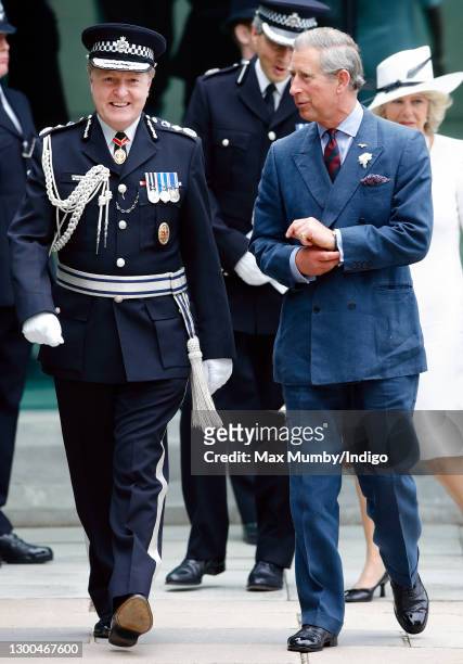 Commissioner of the Metropolitan Police Service Sir Ian Blair and Prince Charles, Prince of Wales attend a Metropolitan Police Memorial Service, for...