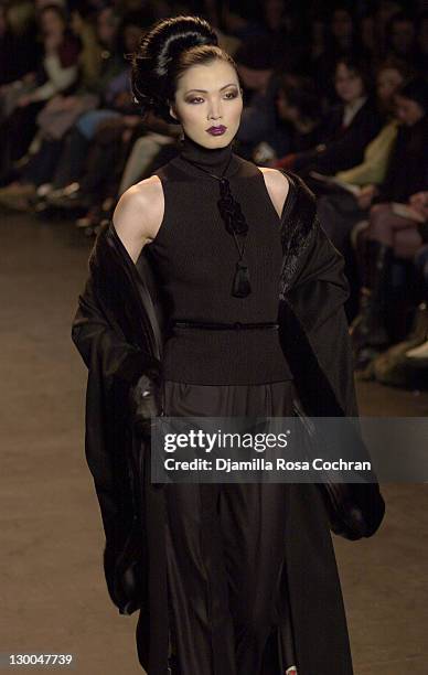 Zang Toi 2003 Fall Fashion during Mercedes-Benz Fashion Week Fall 2003 Collections - Zang Toi - Runway at Bryant Park in New York City, New York,...