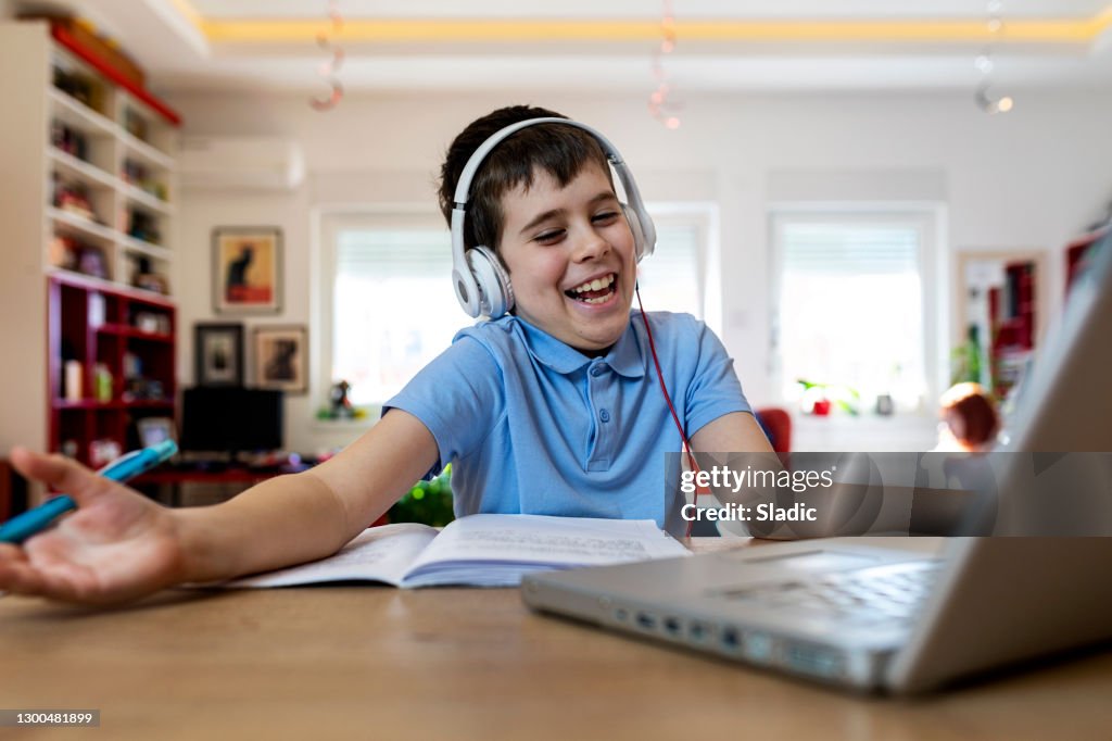 Distance Learning Home Homeschooling And Distance Learning High-Res Stock Photo - Getty Images