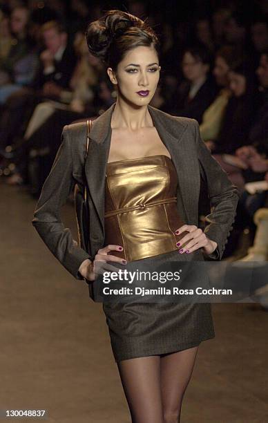 Zang Toi 2003 Fall Fashion during Mercedes-Benz Fashion Week Fall 2003 Collections - Zang Toi - Runway at Bryant Park in New York City, New York,...