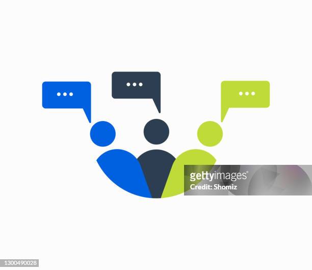 creative three people icon - computer network support stock illustrations