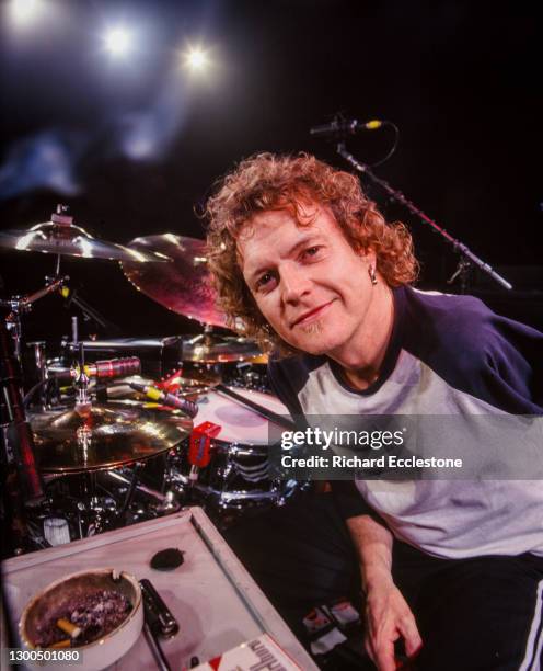 English drummer Rick Allen of hard rock band Def Leppard, portrait, 2004.