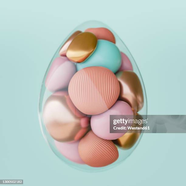 abstract easter egg sculpture, 3d rendering - shell texture stock illustrations