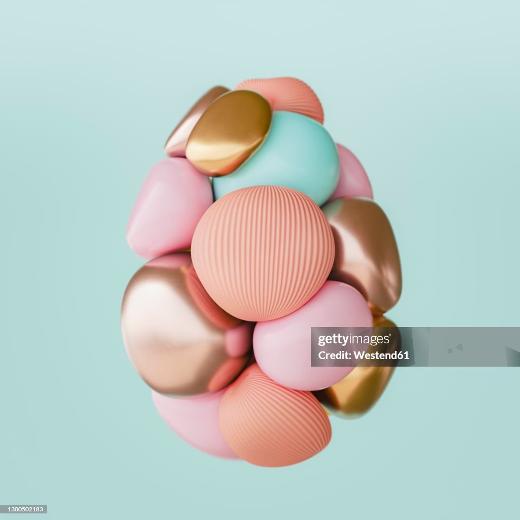 Abstract Easter egg sculpture, 3d rendering