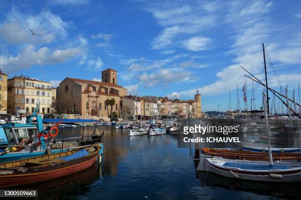 view of fishing port la ciotat france - la ciotat stock pictures, royalty-free photos & images