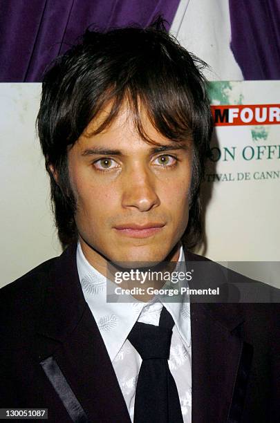 Gael Garcia Bernal during 2004 Cannes Film Festival -"Motorcycle Diaries" - Party at La Plage Coste in Cannes, France.