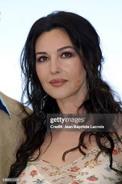 Monica Bellucci during 2003 Cannes Film Festival - "Matrix Reloaded" Photo Call at Palais des Festivals in Cannes, France.