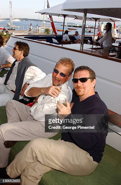 Chris Bialek & Chris Bungirre during Cannes 2002 - Anheuser Busch and Hollywood Reporter Dinner with Randy Newman in Cannes, France.