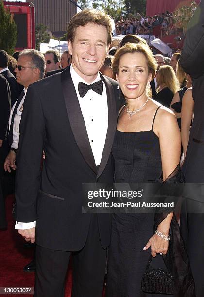 Bryan Cranston and wife Robin Dearden during The 54th Annual Primetime Emmy Awards - Arrivals at The Shrine Auditorium in Los Angeles, California,...