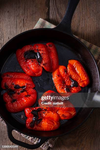 roasted red pepper - roasted pepper stock pictures, royalty-free photos & images