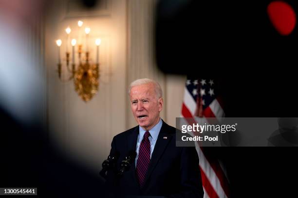 President Joe Biden delivers remarks on the national economy and the need for his administration's proposed $1.9 trillion coronavirus relief...