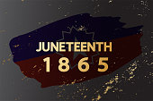 Juneteenth 1865 poster, banner, concept.