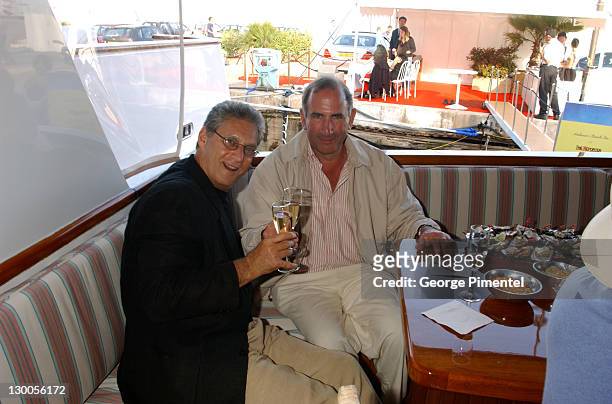 Mark R. Harris & Anthony Lefort during Cannes 2002 - Anheuser Busch and Hollywood Reporter Dinner with Randy Newman in Cannes, France.