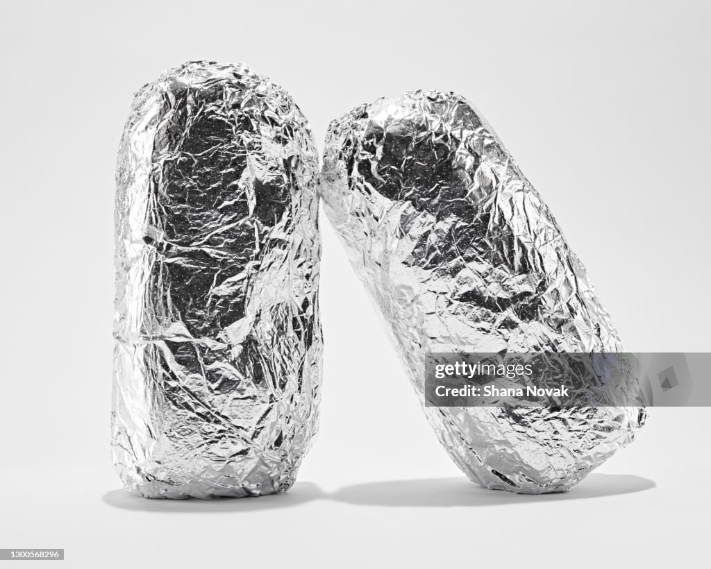 Burritos Wrapped in Foil
