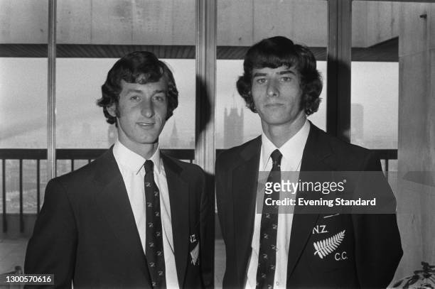 New Zealand cricketer Dayle Hadlee and his brother, cricketer Richard Hadlee in London, during the 1973 New Zealand tour of England, UK, 17th April...