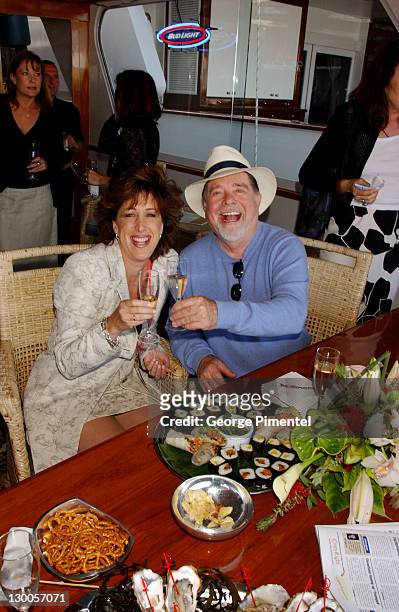 Christine Norris & Buckley Norris during Cannes 2002 - Anheuser Busch and Hollywood Reporter Dinner with Randy Newman in Cannes, France.