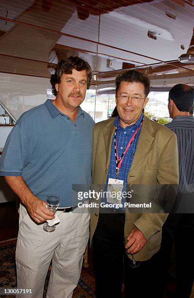 Tom Bernard & Robert Dowling during Cannes 2002 - Anheuser Busch and Hollywood Reporter Dinner with Randy Newman in Cannes, France.