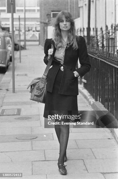 English model and actress Jean Shrimpton, UK, 11th May 1973.