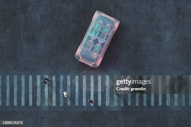 generisches autonomes konzeptauto - fahrerloses auto stock-fotos und bilder