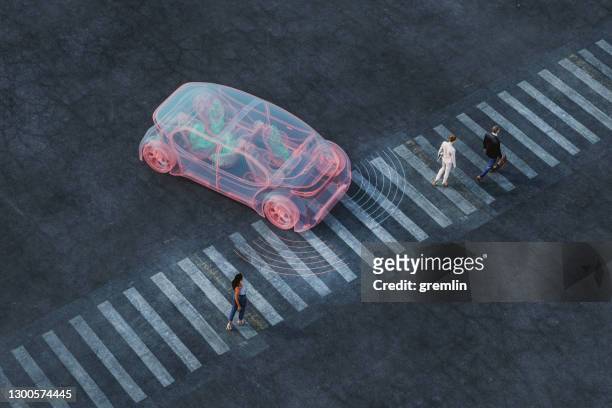 generieke autonome concept car - zebra print stockfoto's en -beelden