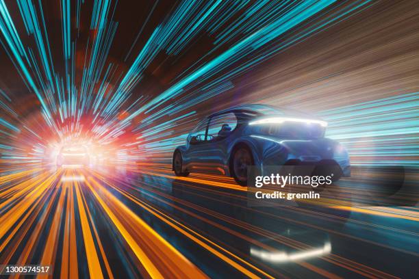 generic autonomous concept car - futuristic car concepts stock pictures, royalty-free photos & images