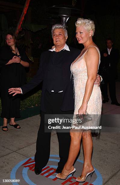 Tony Curtis and Jill Vandenberg during 2004 Vanity Fair Oscar Party - Arrivals at Mortons in Beverly Hills, California, United States.