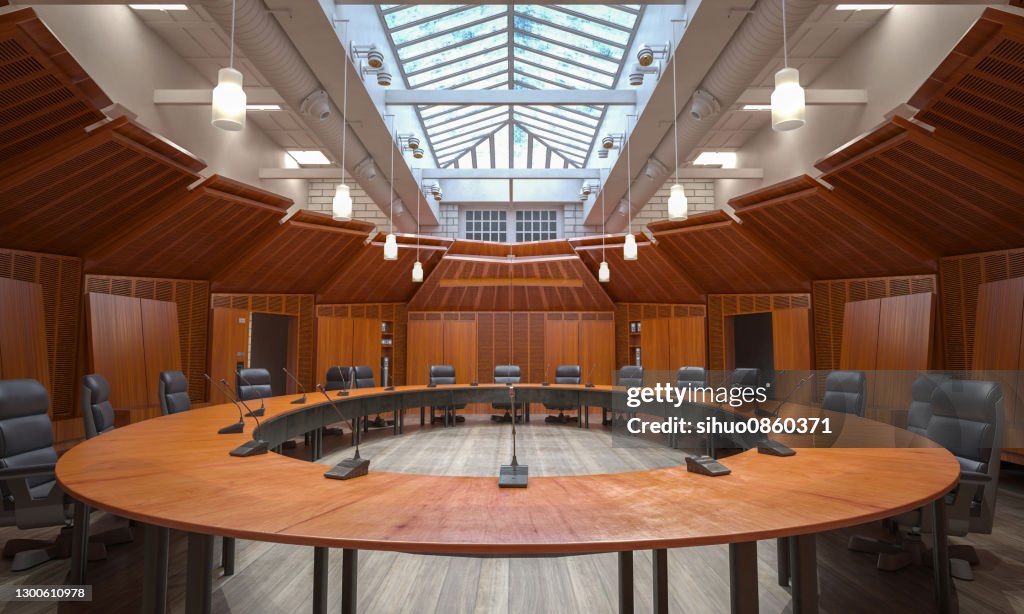 Modern board room round table