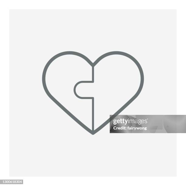 love puzzle icon - rubix cube stock illustrations