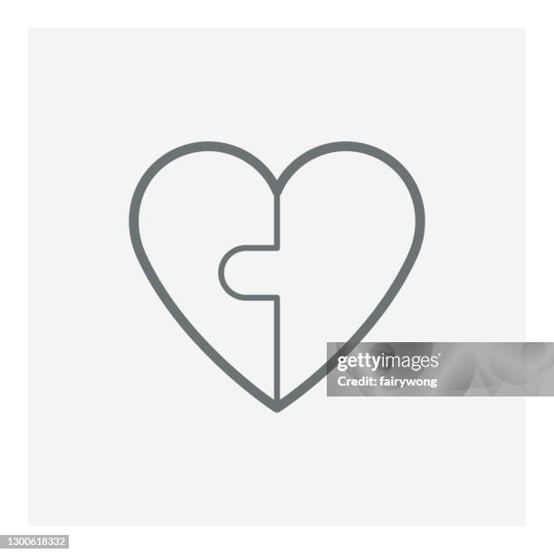 love puzzle icon - rubix cube stock illustrations