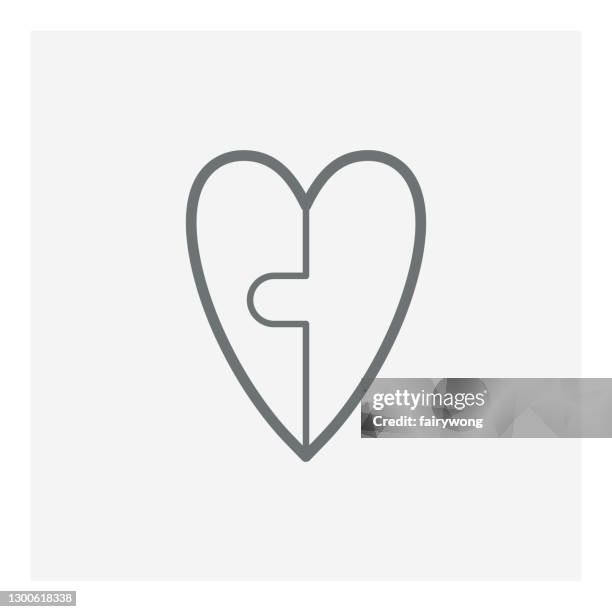 love puzzle icon - rubix cube stock illustrations