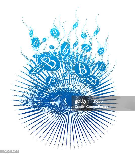 bitcoin future - copper gradient stock illustrations