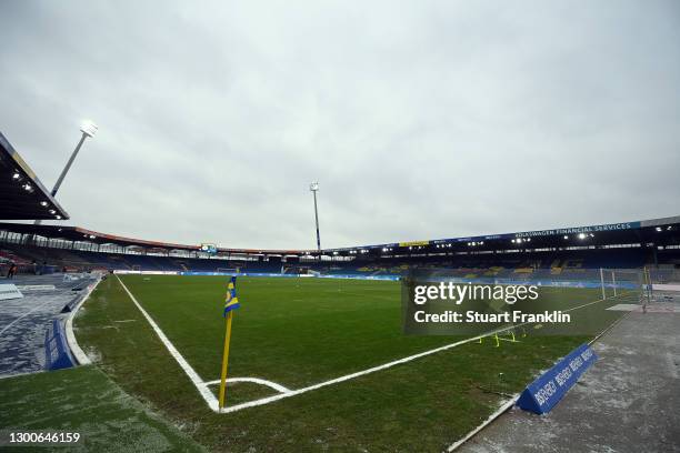 General view inside the stadium prior to the Second Bundesliga match between Eintracht Braunschweig and Hannover 96 at Eintracht-Stadion on February...